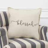 Blessed Script Square Pillow