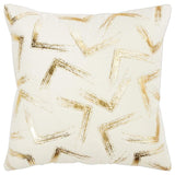 Geometric Ivory 100% Cotton Polyfilled Pillow