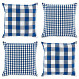 Blue Buffalo Check Pillow Cover Set of 4