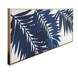 Blue Palms 19x45 Framed Canvas Wall Art