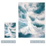 Underwater Clouds Il Blue Modern Coastal Canvas Wall Art