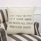 In This Home Text Square Pillow