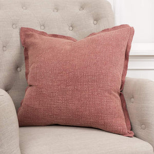 Solid Rust 100% Cotton Polyfilled Pillow