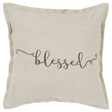 Blessed Script Square Pillow