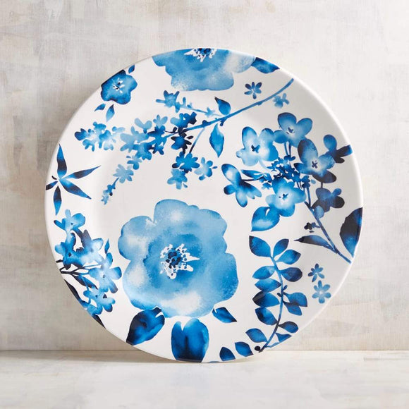 Pier 1 Azure Floral Salad Plates Set of 4