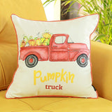 Pumpkin Truck Multicolor Set of 2 Throw Pillow Covers