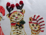 Cat Sisters Christmas Throw Pillow for couch