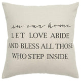 In This Home Text Square Pillow