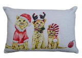 Cat Sisters Christmas Throw Pillow for couch