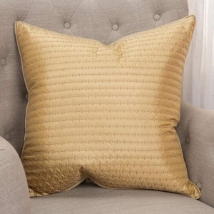 Solid 100% Polyester Dusty Gold Polyfilled Pillow