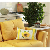 Printed Fall Sunflower Decorative Lumbar Pillow Cover