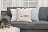 Dream Script Square Pillow